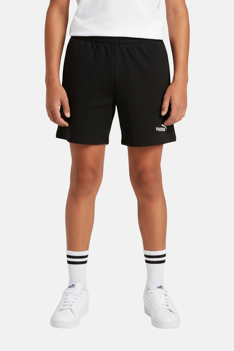 PUMA Kids Boy Brand Logo Outdoor Shorts, Black - Image 1